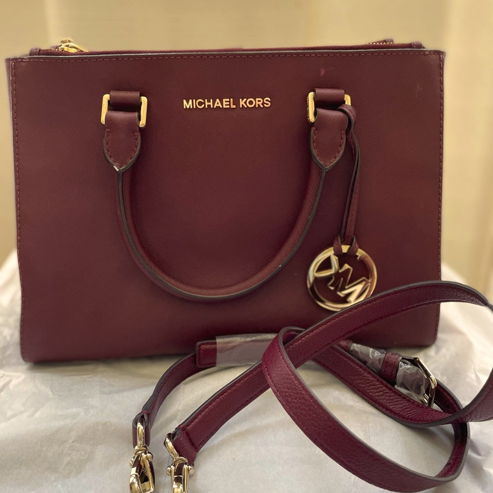 Burgundy Michael Kors purse